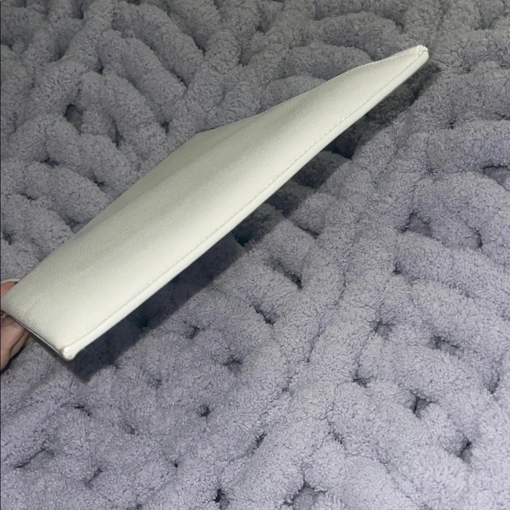 Saint Laurent Ivory Leather Clutch